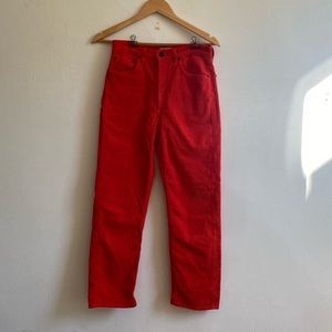 Red Agolde corduroys